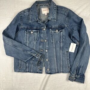 Lucky Brand Women's XL Denim Trucker Jacket Cropped Style Christmas Western NWT
